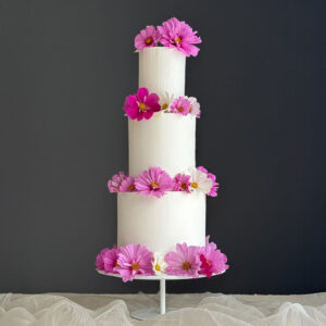 3tier birthday cake perthshire with flowers