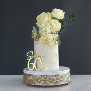 60th birthday cake with yellow roses perthshire