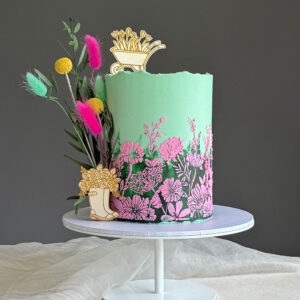 green floral Birthday cake Perth