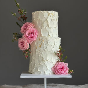 Rustic birthday cake with roses Perth