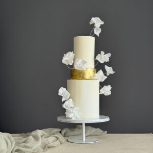 cream and gold birthday cake perthshire