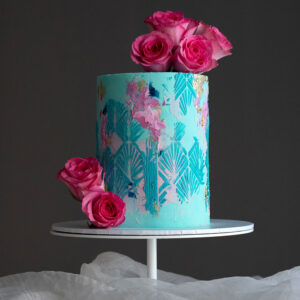 turquoise birthday cake Perthshire