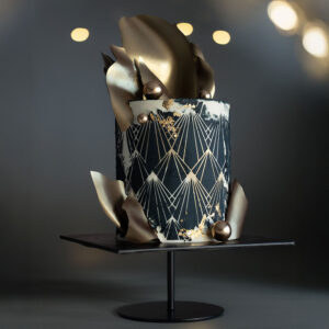 black and gold birthday cake perthshire