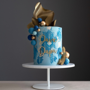 Blue man's birthday cake Perth