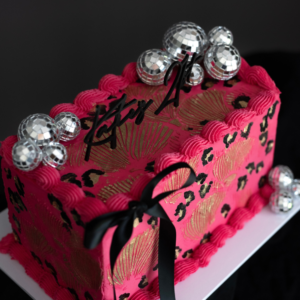 Leopard print 21st cake